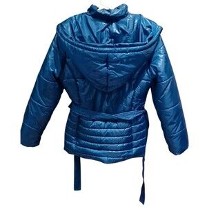 Tommy Hilfiger Girls Teen Blue Puffer Size 16 XL Hooded Coat Jacket